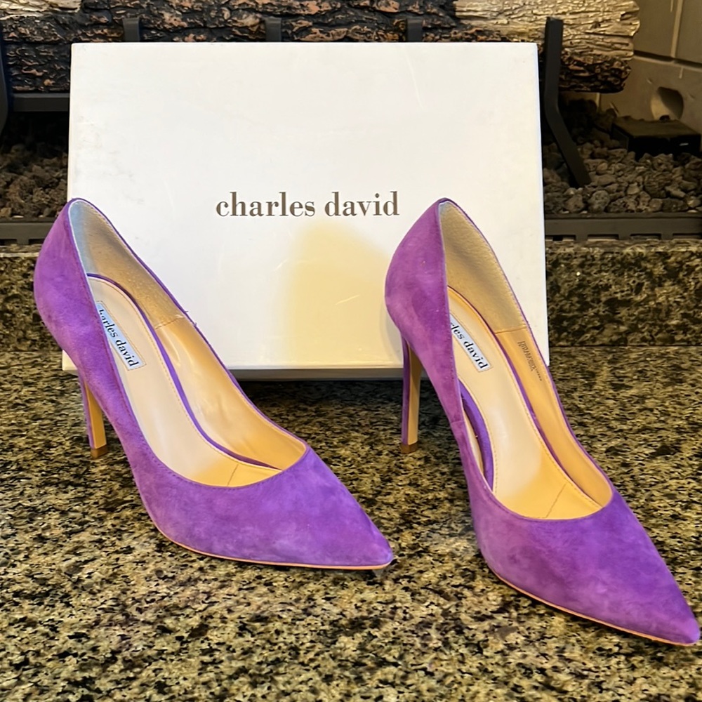 COPY - Charles David Purple Caleesi Suede Pumps